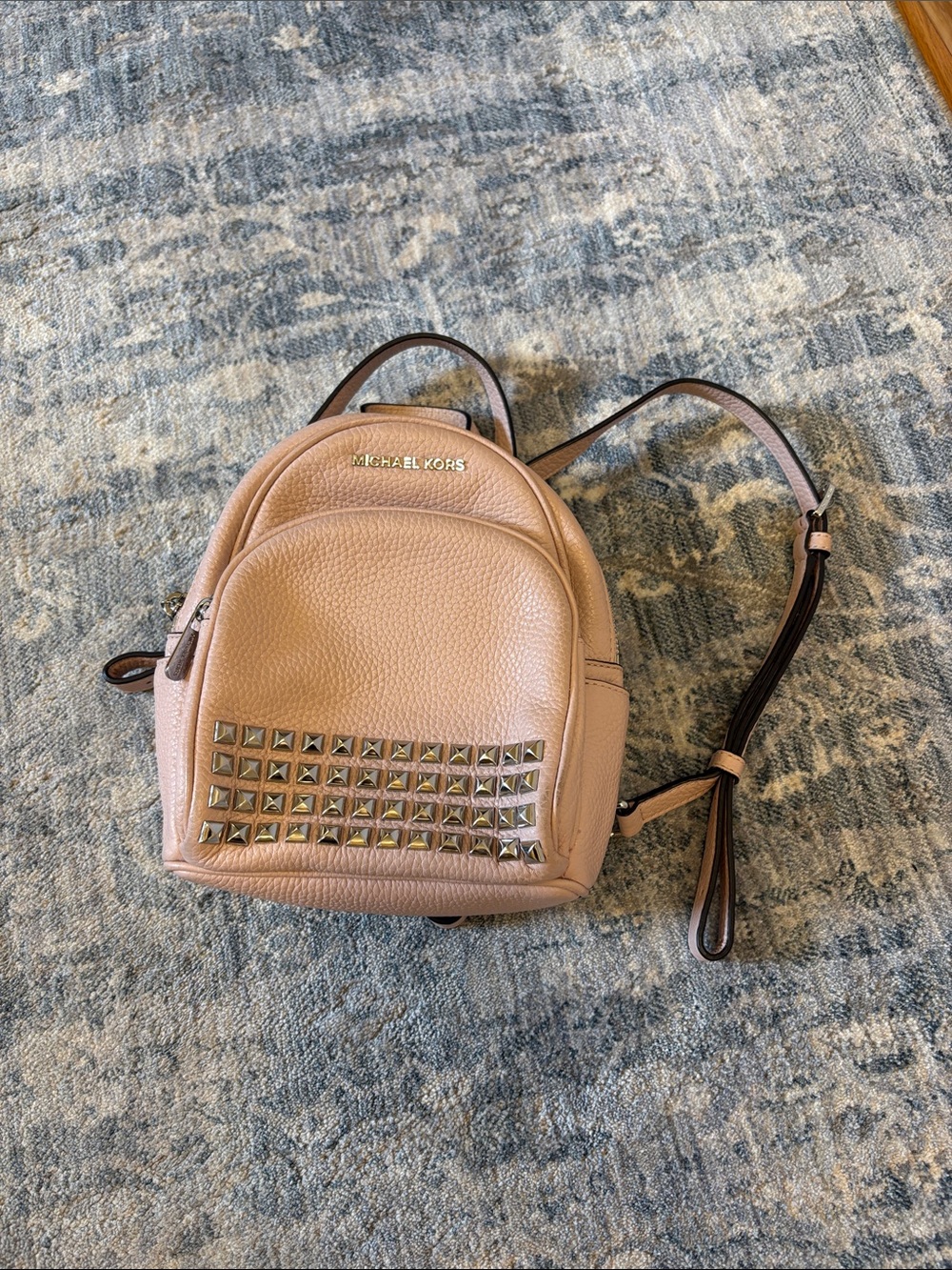 Michael Kors Blush Pink Mini Studded Backpack